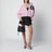 Felpa con zip in jersey di cotone rosa antico