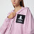 Felpa con zip in jersey di cotone rosa antico