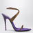 Cognac-colored Ivresse sandals in crêpe satin