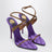 Cognac-colored Ivresse sandals in crêpe satin