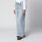 Jeans a gamba larga azzurro chiaro in cotone