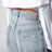 Jeans a gamba larga azzurro chiaro in cotone