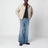Beige vintage-effect cotton zip-up jacket