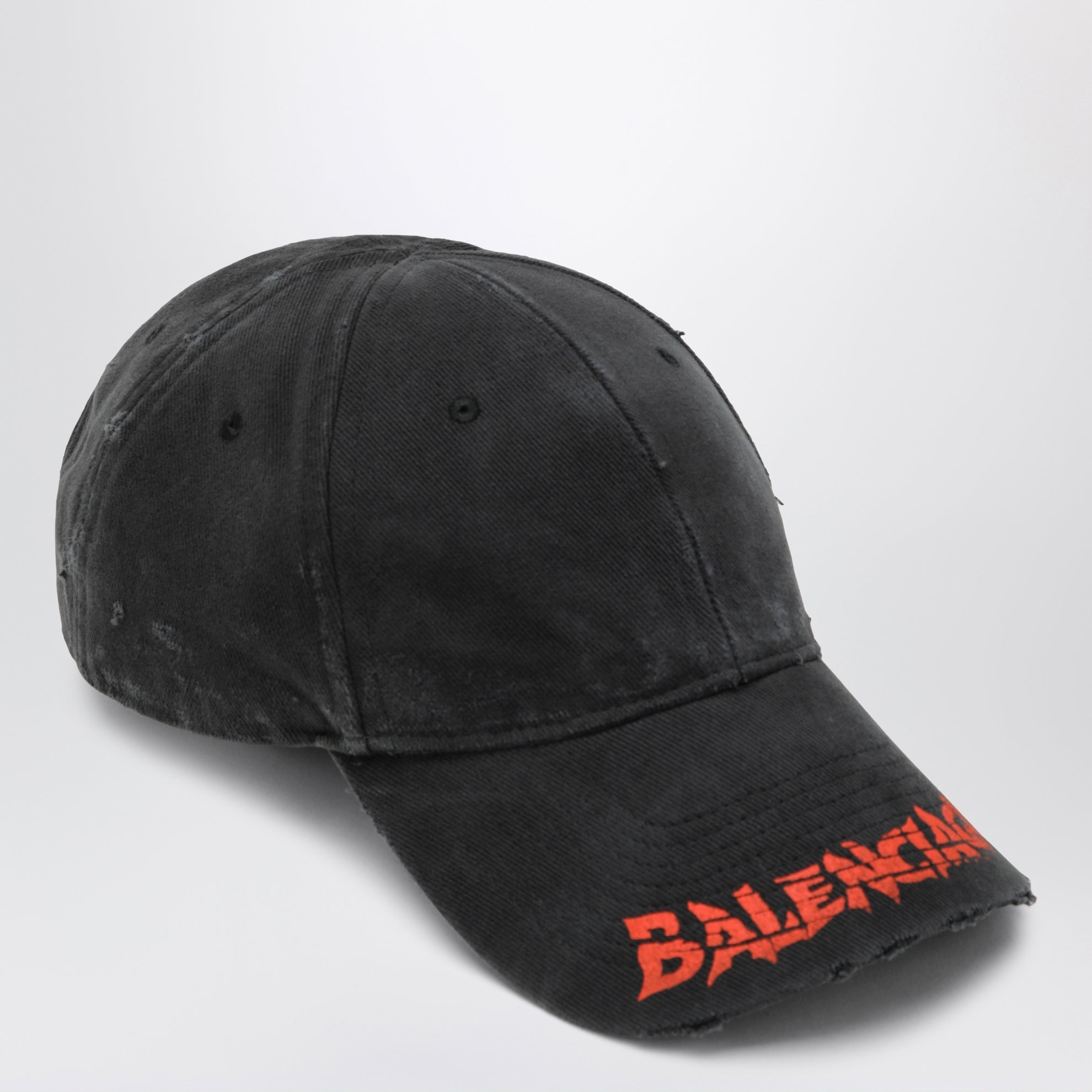 Herren-Basecap mit Logo aus Baumwolle, schwarz
