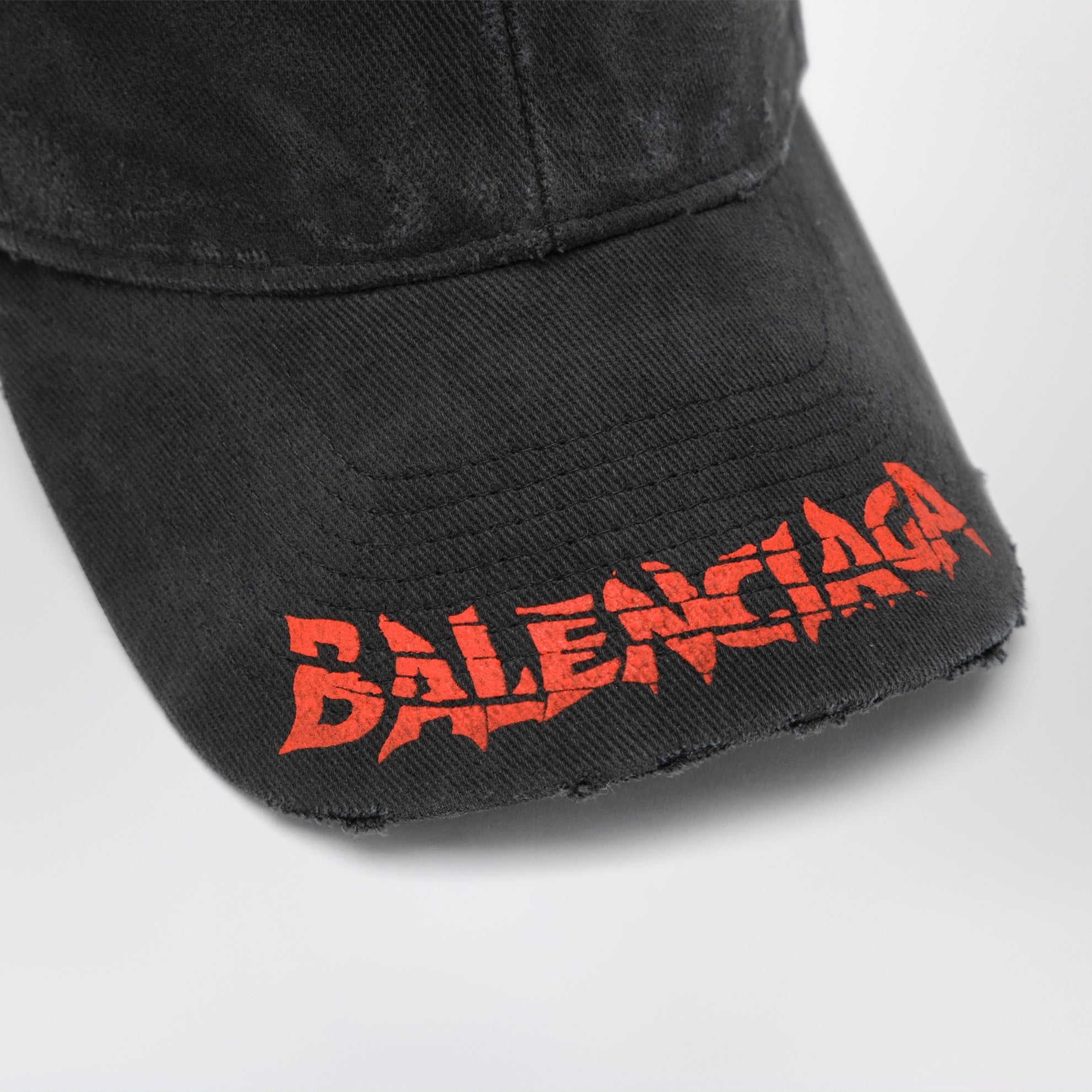 Herren-Basecap mit Logo aus Baumwolle, schwarz