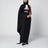 Abito drappeggiato The Door lungo in jersey nero