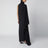 Abito drappeggiato The Door lungo in jersey nero