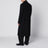 Cappotto lungo double face in lana doppia nero