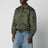Blouson zippé en nylon vert kaki