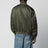 Blouson zippé en nylon vert kaki