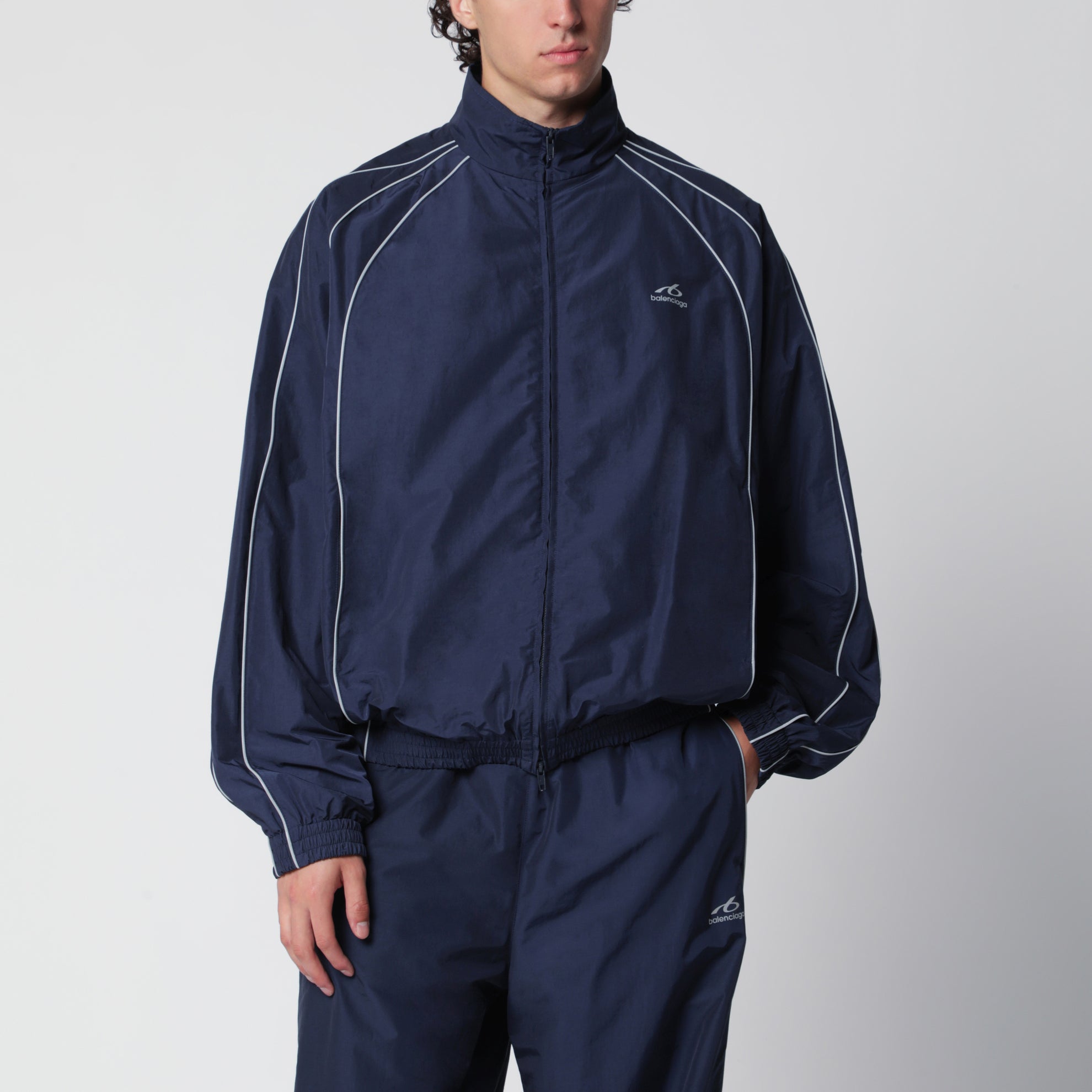 Giacca da tuta Bodies in popeline blu navy scuro