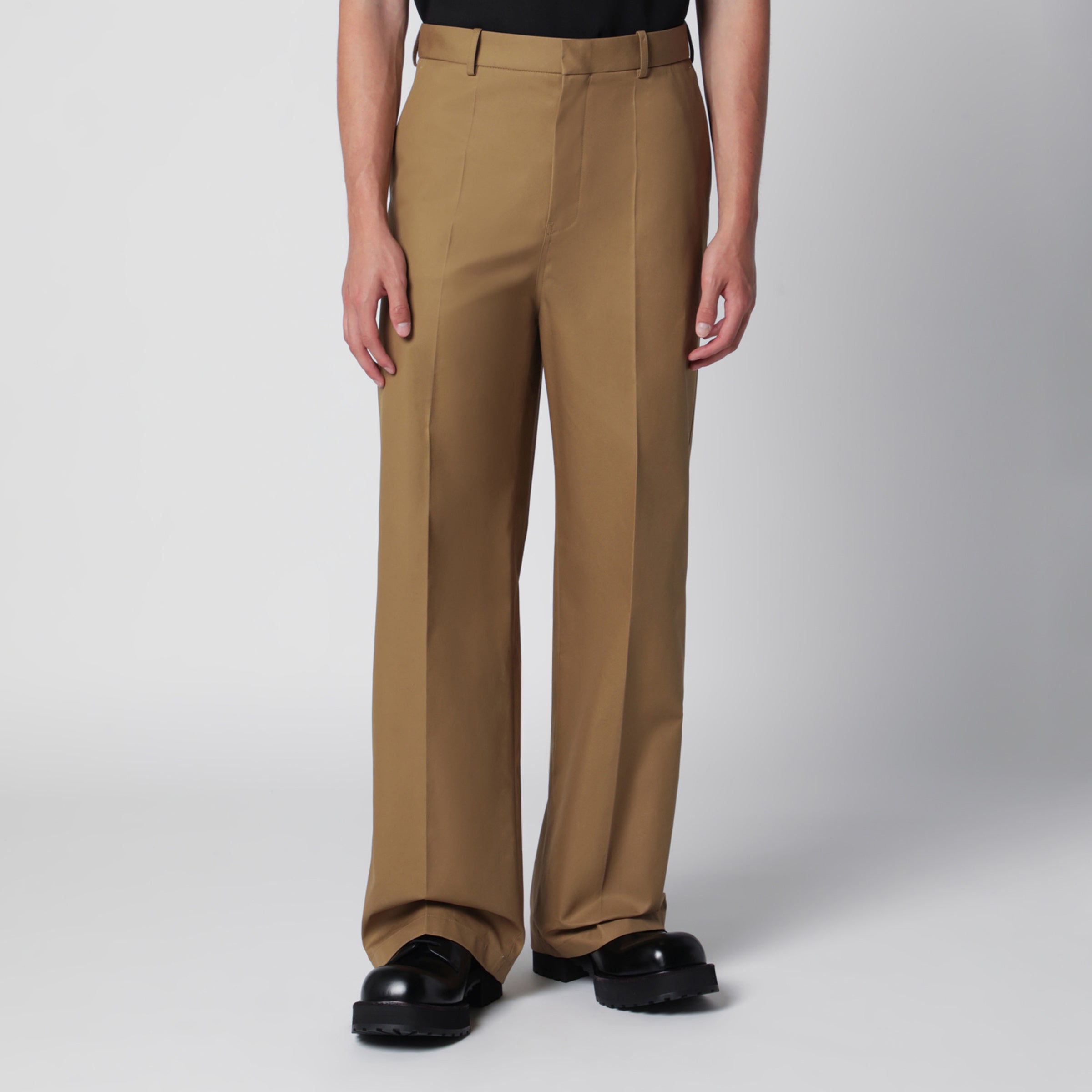 Balenciaga Wide-leg chino trousers in camel twill | TheDoubleF