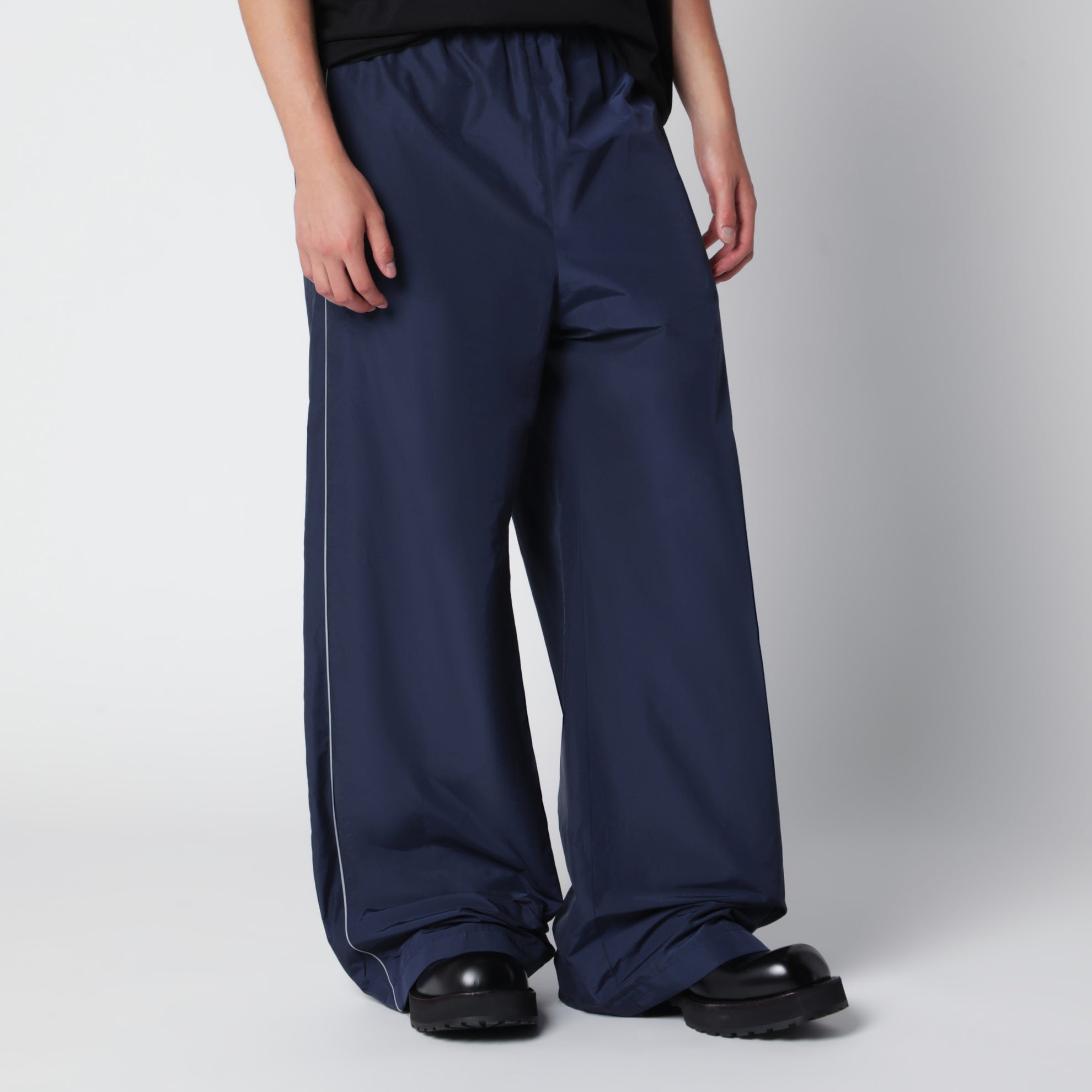 Pantaloni da tuta Bodies in popeline blu navy scuro