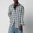 Camicia regular fit in flanella a quadri bianco/nero