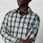 Camicia regular fit in flanella a quadri bianco/nero