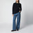 Pull Intrecciato en laine bleu nuit