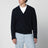 Intrecciato wool cardigan in midnight blue