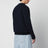 Intrecciato wool cardigan in midnight blue
