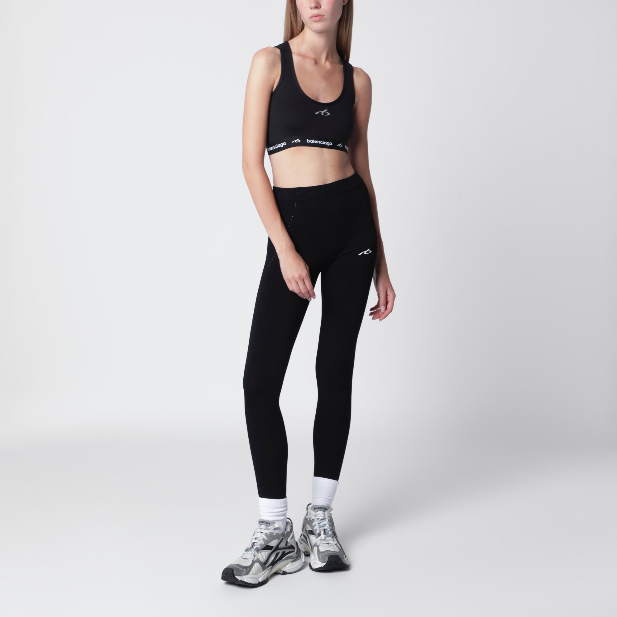 Techwear Bralette aus schwarzem Funktionsstoff
