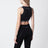 Techwear Bralette aus schwarzem Funktionsstoff