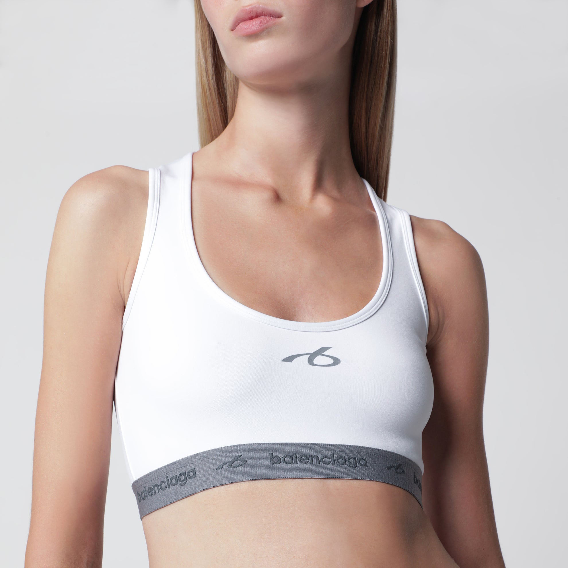 Brassière Techwear blanche en tissu technique