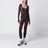 Leggings Techwear in tessuto tecnico kaki/rosa fluo