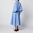 Hellblaues Hemdblusenkleid aus Baumwollpopeline