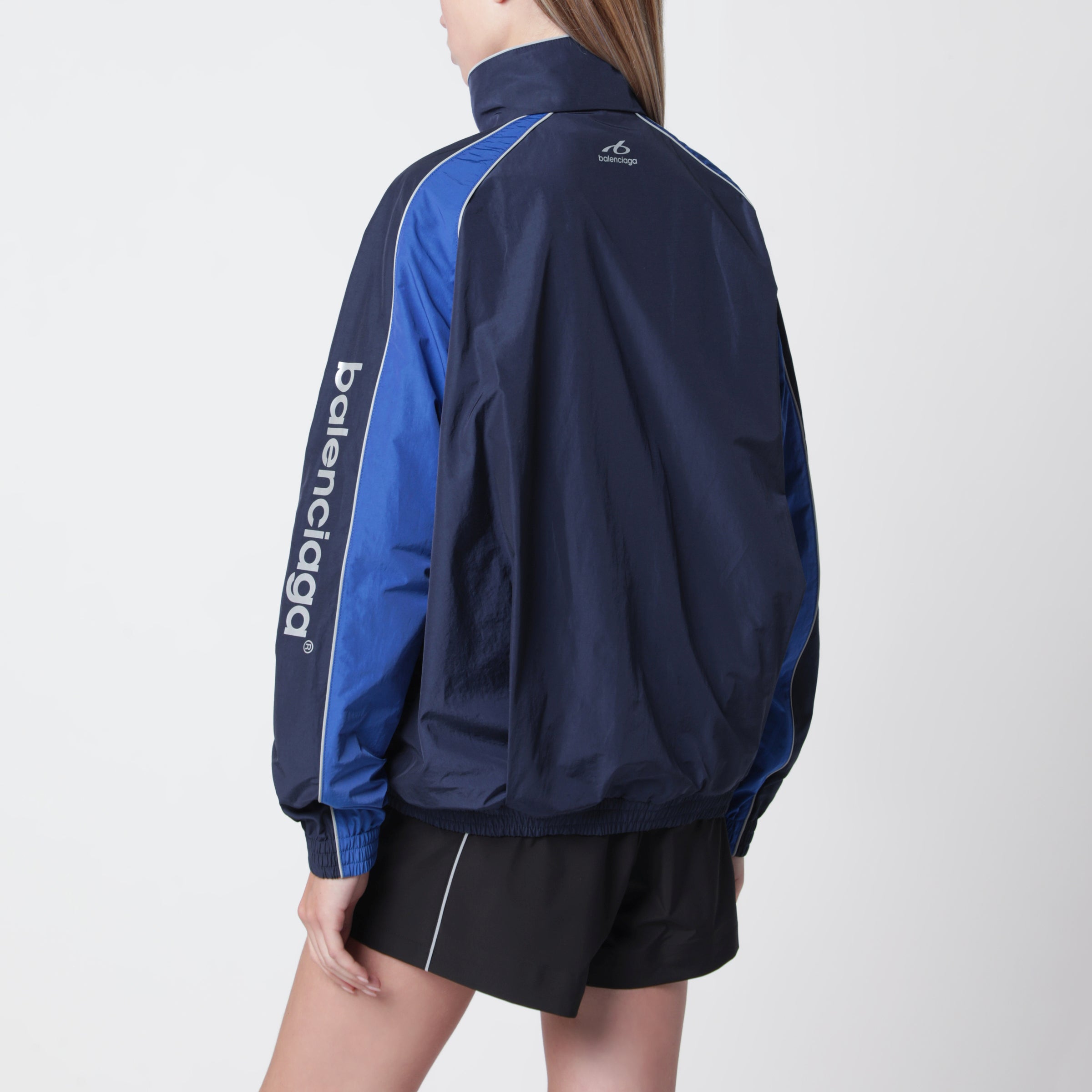 トップス BALENCIAGA 24AW ZIP UP JACKET NAVY Balenciaga Navy blue Techwear zip-up jacket in cotton blend