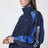 Giacca con zip Techwear in misto cotone blu navy