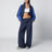 Pantaloni jogging Techwear in misto cotone blu navy