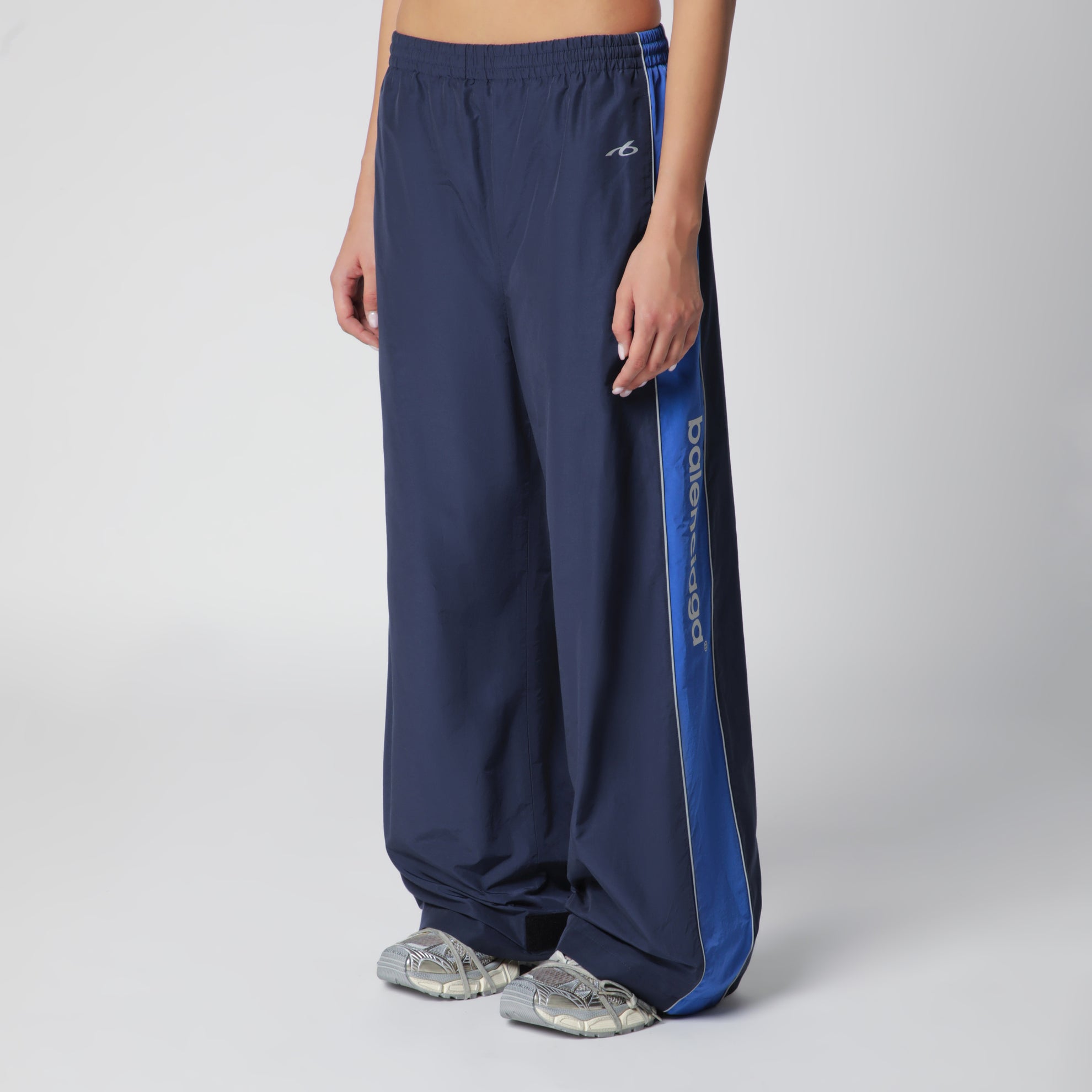 Pantaloni jogging Techwear in misto cotone blu navy