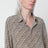 Camicia Monogram beige e nera in seta