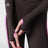 Techwear top in khaki/neon pink technical fabric