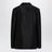 Oversized fine silk faille jacket in black