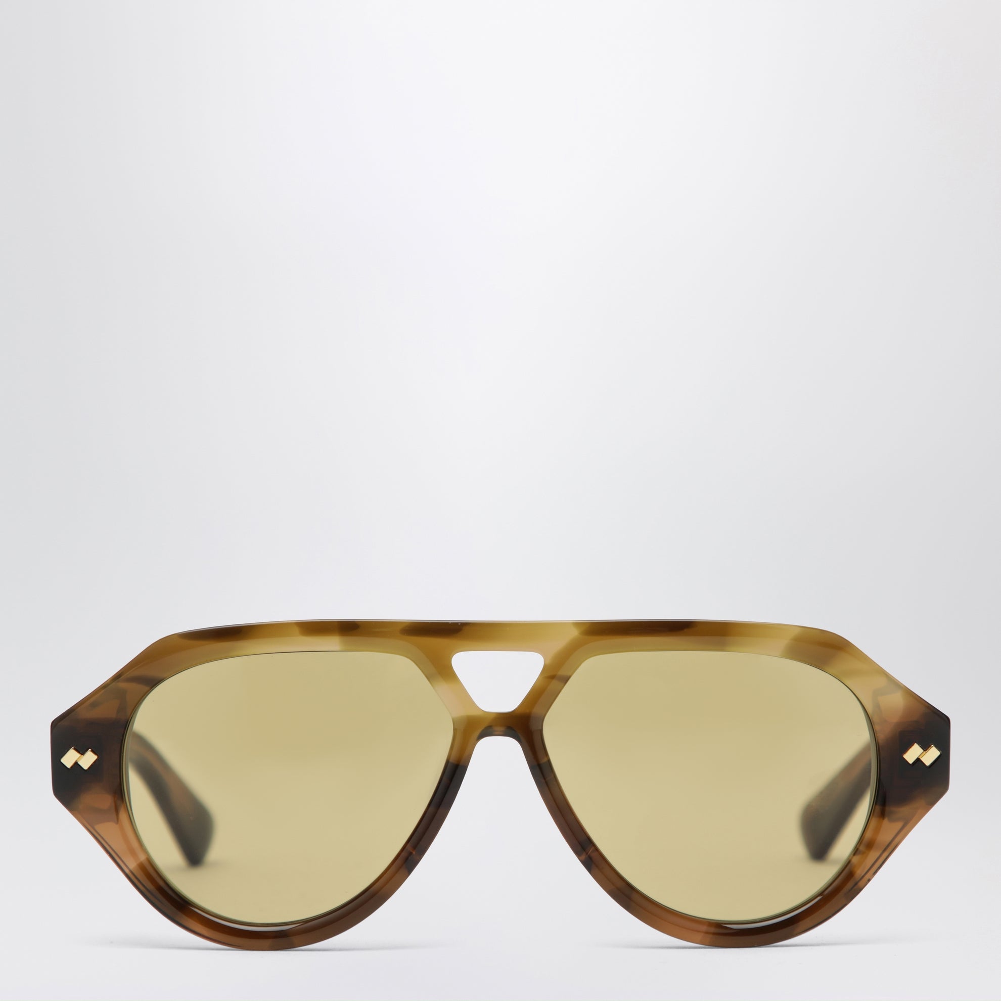 Occhiali da sole aviator Dizzy in acetato havana