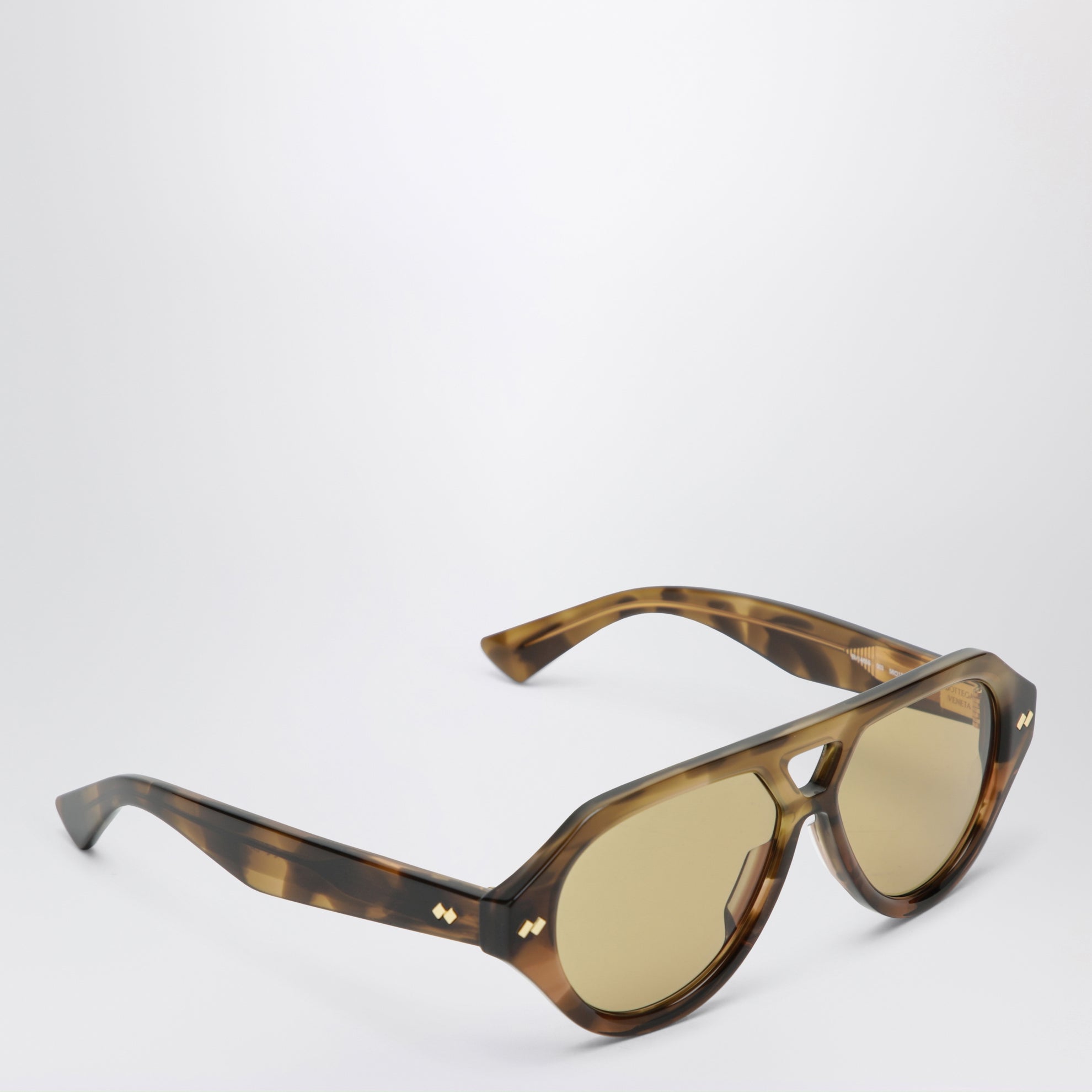 Occhiali da sole aviator Dizzy in acetato havana