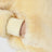 Butter-coloured zip-up jacket in shearling