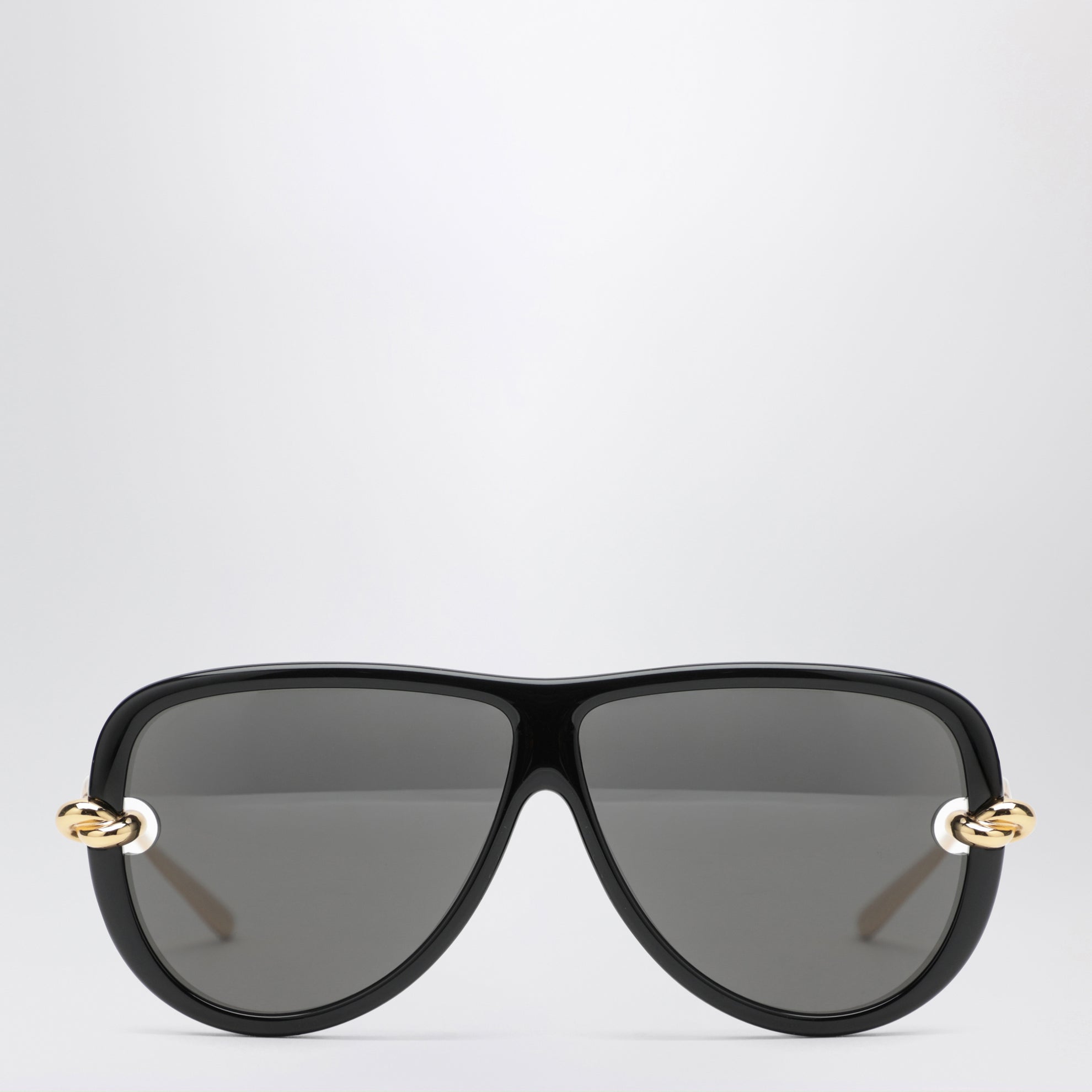 Occhiali da sole aviator Knot neri/oro