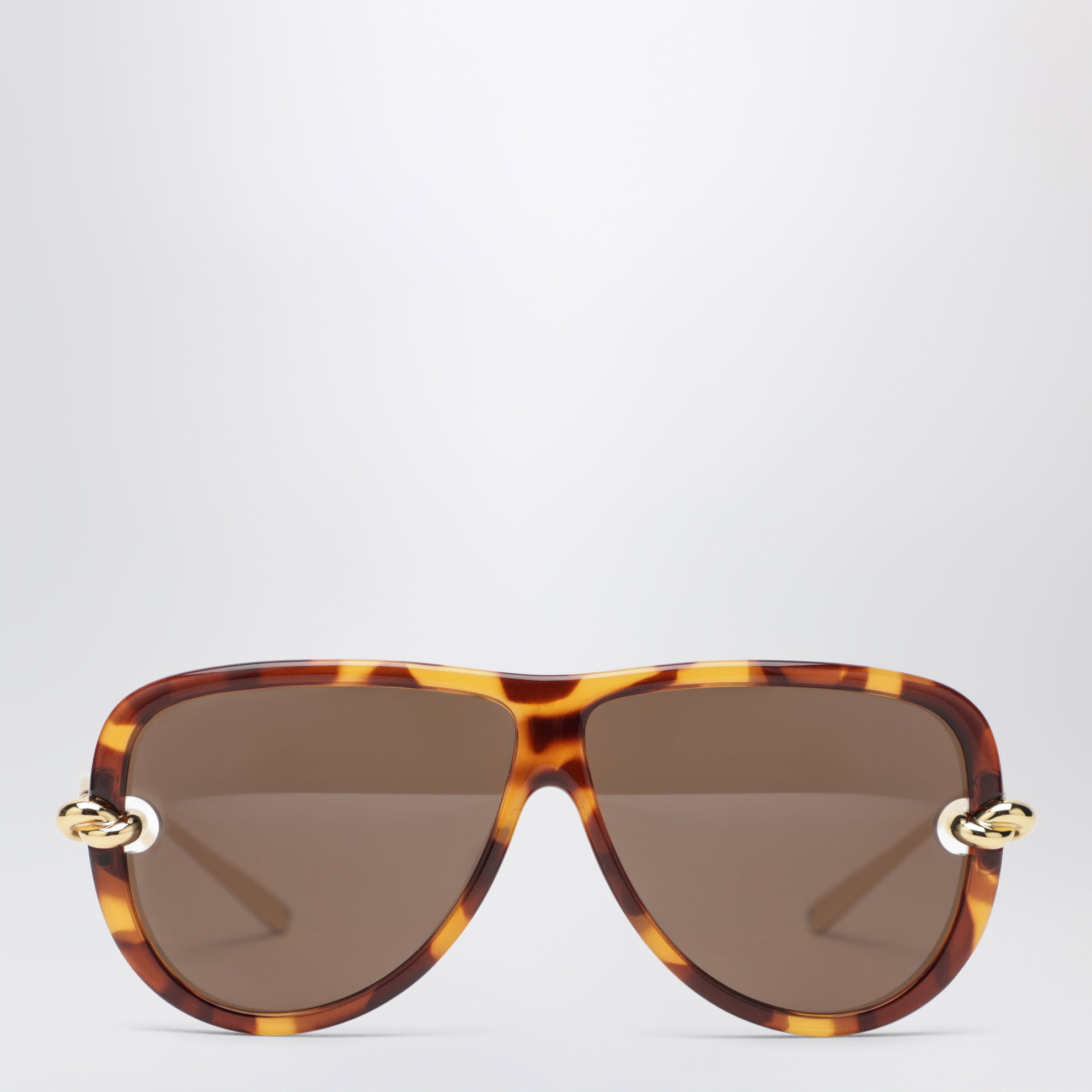 Occhiali da sole aviator Knot havana/oro