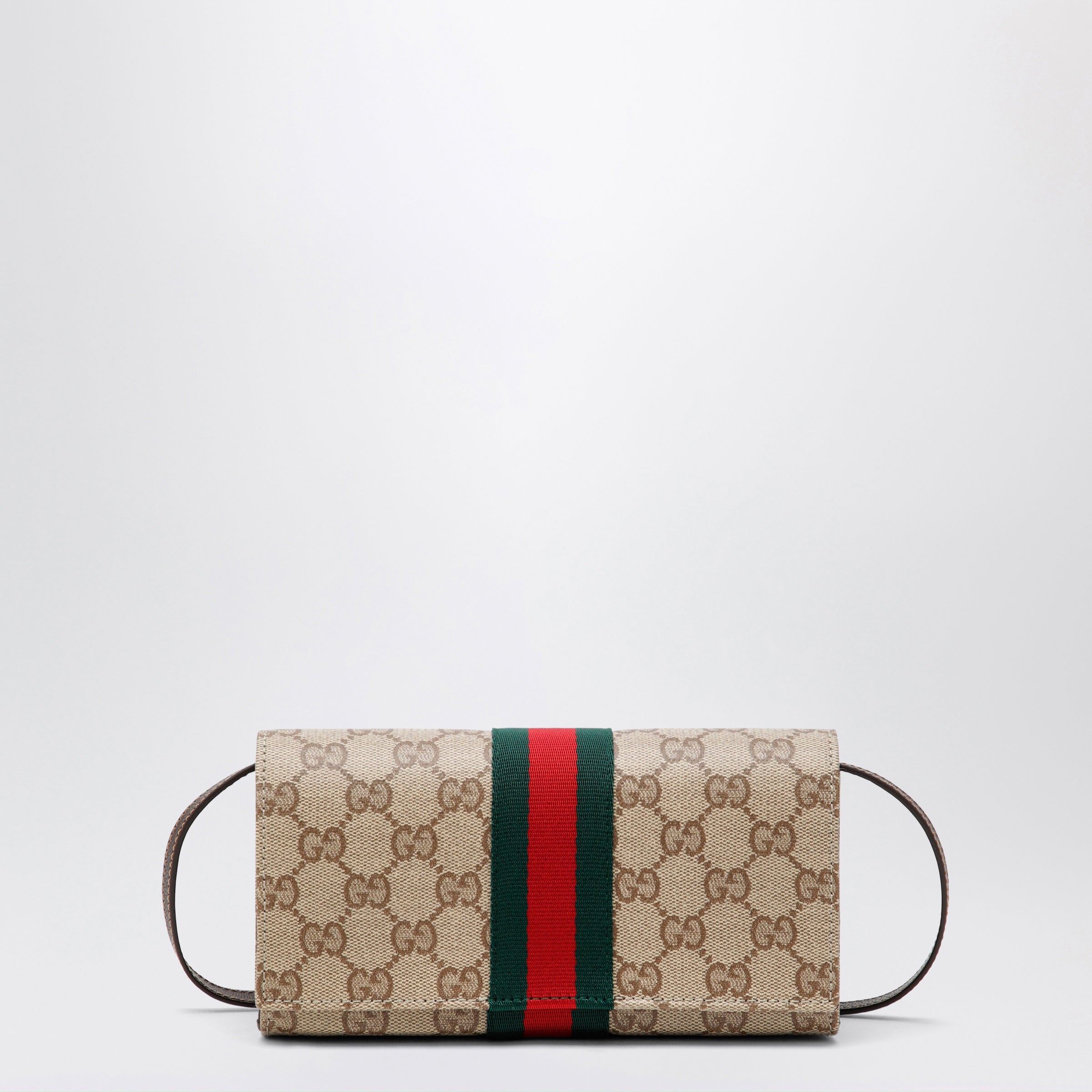 GUCCI Small pouch in GG canvas with Web stripe | TheDoubleF