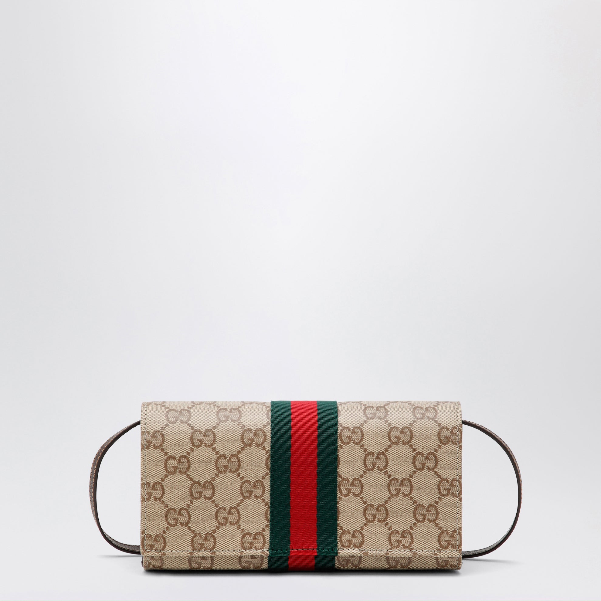 Kleine Pouch aus GG-Canvas mit Web-Streifen