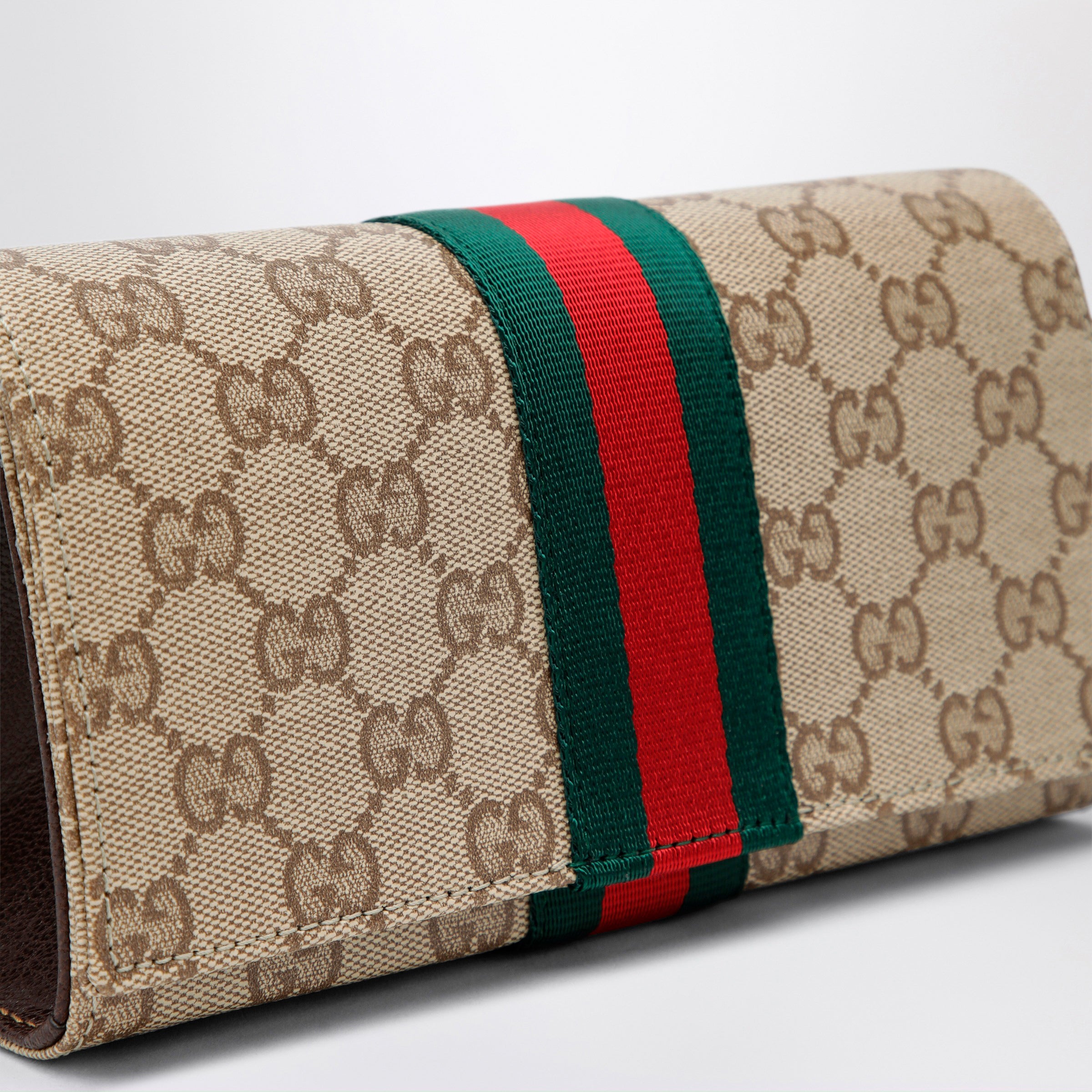 GUCCI Small pouch in GG canvas with Web stripe | TheDoubleF