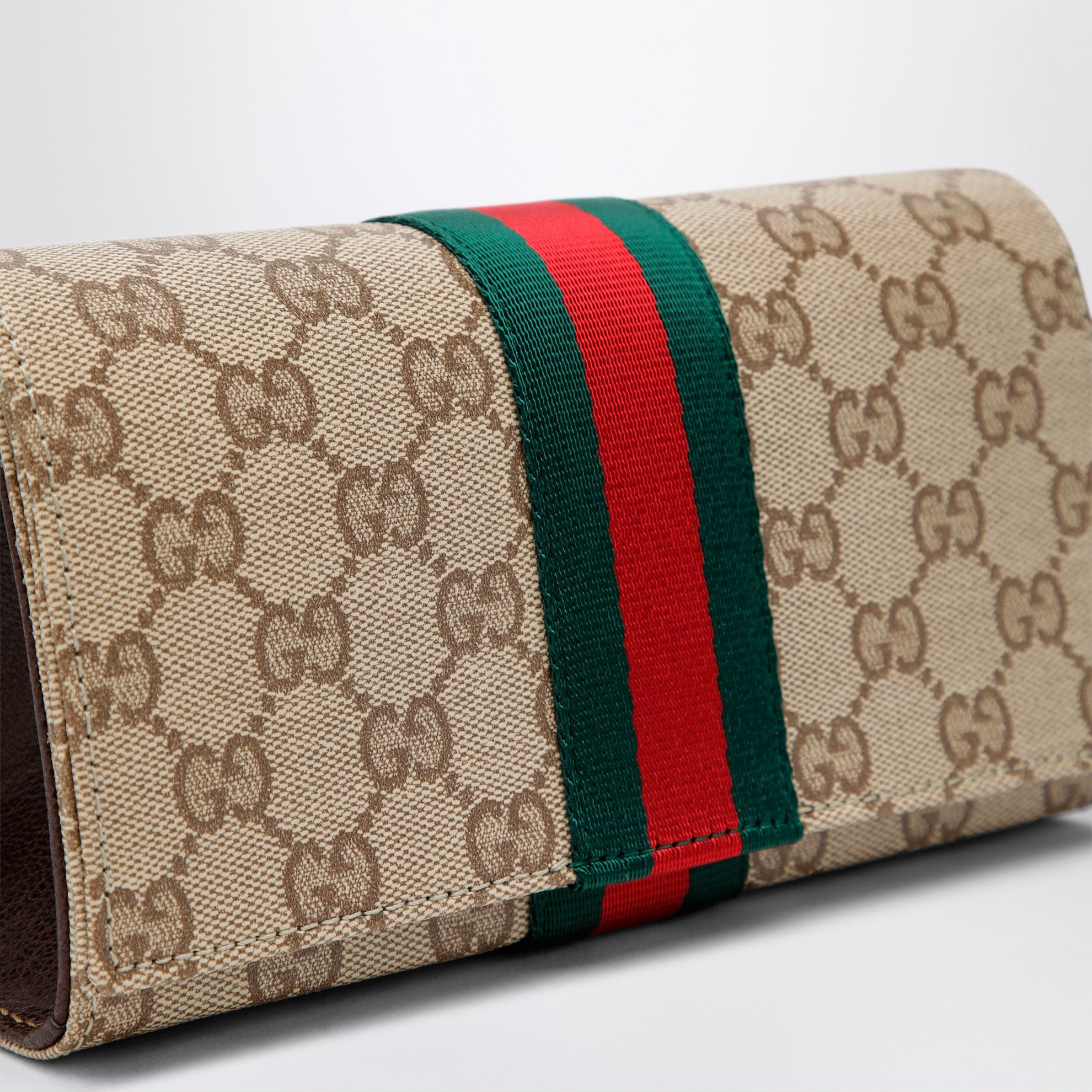 Kleine Pouch aus GG-Canvas mit Web-Streifen