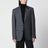 Grey/light blue pinstripe wool jacket