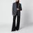 Grey/light blue pinstripe wool jacket