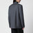Grey/light blue pinstripe wool jacket
