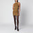 Abito mini dorato in broccato stretch