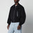 Black zip-up jacket with Intrecciato collar