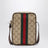 Mini-GG-Tasche mit Web-Streifen aus beschichtetem Gewebe in Sandbeige
