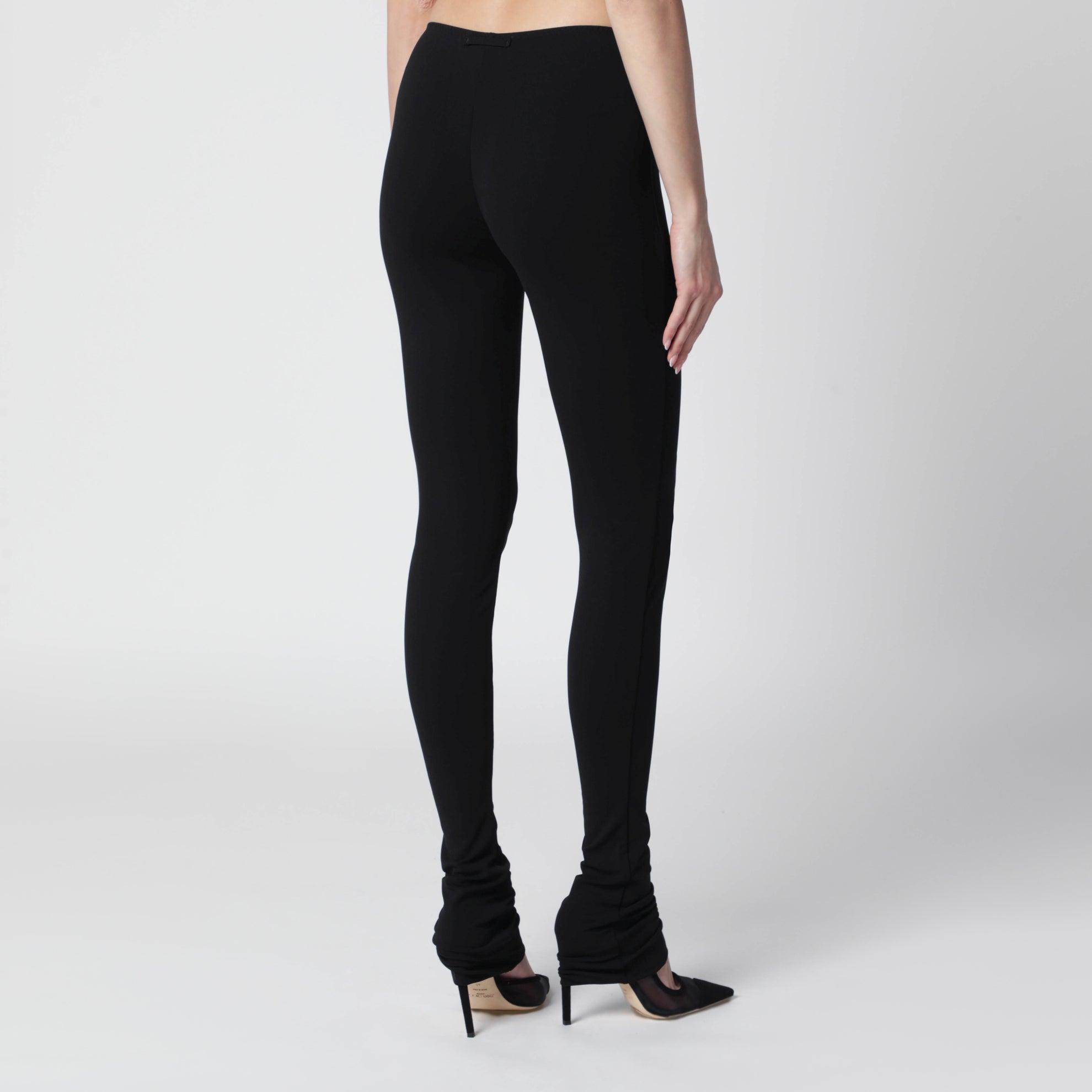 Pantalone nero in jersey crêpe di viscosa